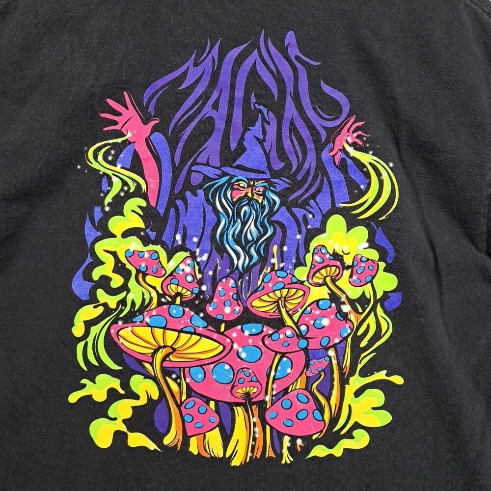 Alab Neon Psychedelic Mushroom Magic Neon T-Shirt Size Large - Picture 2 of 8